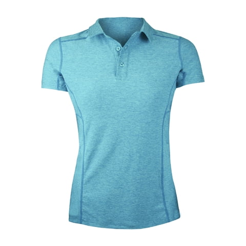 Andesland - Polera Dry Fit Con Cuello Manga Corta Jaspeada Mujer