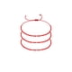 thumbnail image 1 of Pack 3 Pulseras Rojas con Mostacillas de Plata rojo Talla única, 1 of 2