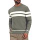 thumbnail image 4 of INSPIRE CHIC Suéter de Punto para Hombre Cuello Redondo Jersey Casual a Rayas M Verde Oliva, 4 of 5