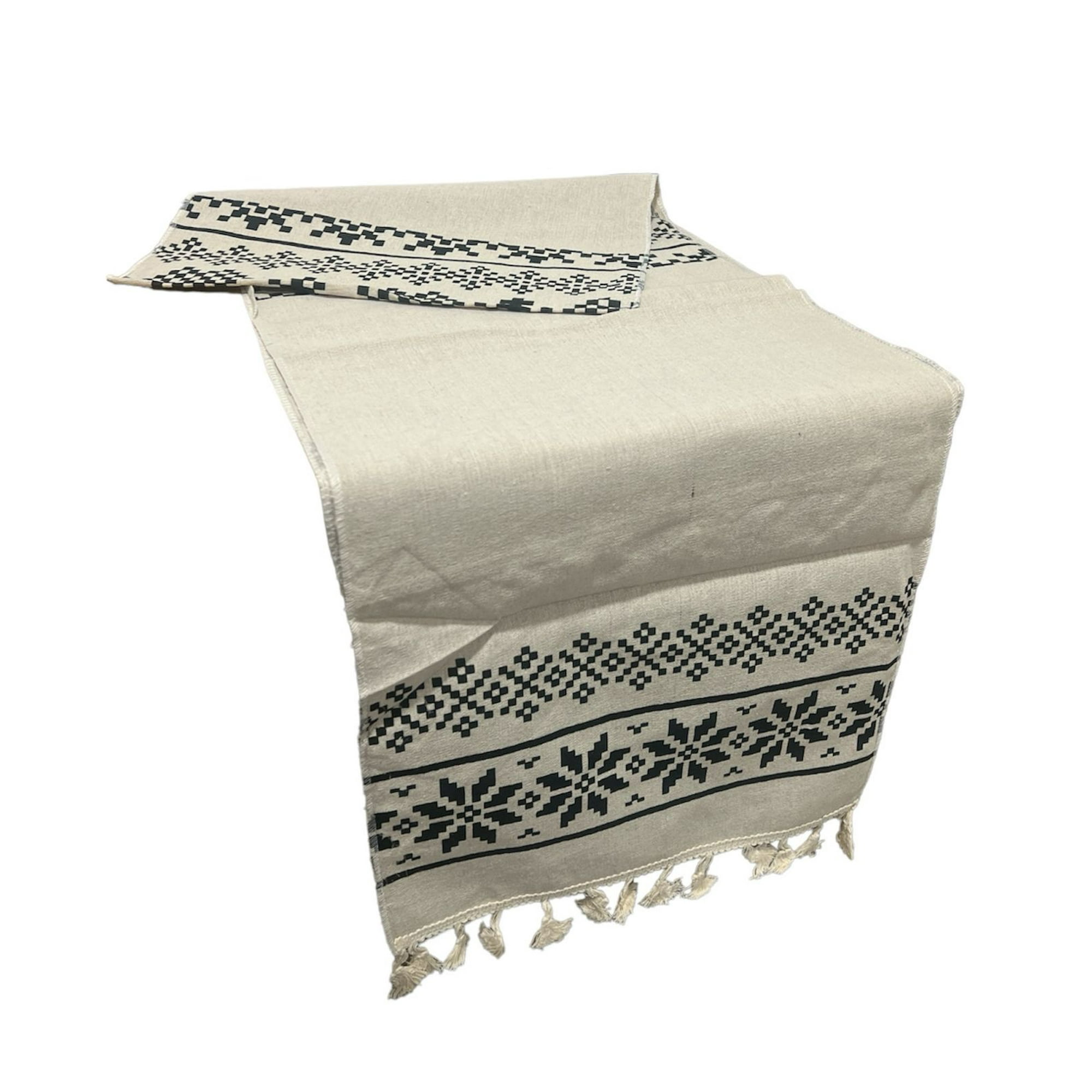 Oem - Mantel Camino De Mesa Rectangular Lino Cuadros 180x37cm