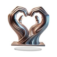 Magideal - Figura De Gesto De Manos Love Statue De La Estatua Del Corazón Figura Del Escritorio De La Escultura Del Corazón Para El Día De Valentín, Dormitor