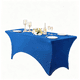 thumbnail image 1 of Funda de Tela Spandex para Mesa Plegable de 183x76x76 cm – Azul Real, Mantel Elástico para Eventos de 6 Pies, 1 of 7