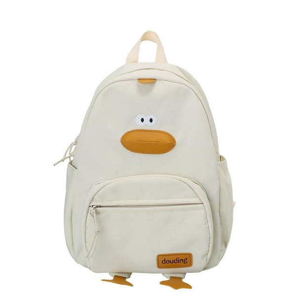 Kindergarten School Bag Cartoon Cute Duckling Burden Reduction Backpack Boys and Girls Campus Canvas Backpack