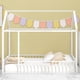 thumbnail image 1 of Full Size Metal Bed House Bed Frame with Fence, for Kids, Teens, Girls, Boys,White, 1 of 3