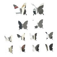 Magideal - 12 Pegatinas De Espejo Con Mariposas, Pegatinas De Espejo Extraíbles, Decoraciones De Pared Para Mascotas, Decoración Del Hogar Para Decoración De Bod