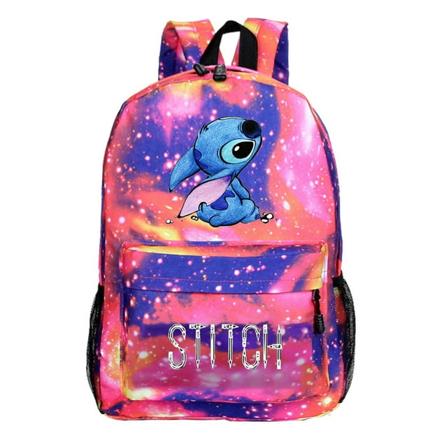 MINISO Disney Stitch Themed Backpack Durable Lightweight Daypack School Travel Cartoon Inspired Design with Secure Zip Closure