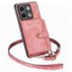 thumbnail image 1 of Funda Tipo Cartera con Correa Cruzada para Xiaomi Redmi Note 13 Pro 5G Protección Contra Golpes Rosa, 1 of 6