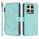 thumbnail image 2 of Funda Cartera Mariposa para [Xiaomi 14T] con Soporte y Cremallera Verde menta, 2 of 6