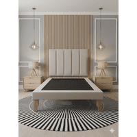 Muebles New - Cama Plaza Y Media Lineal Gris Felpa