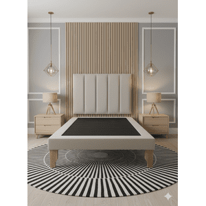 Muebles New - Cama Plaza Y Media Lineal Gris Felpa