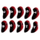 thumbnail image 1 of 10pcs Neopreno Golf Club Cubiertas para la cabeza Wedge Iron Protective Black + Red, 1 of 3