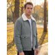 thumbnail image 4 of Abrigo de Pana con Forro de Felpa Grueso y Bolsillos Laterales para Hombre INSPIRE CHIC, Gris L, 4 of 6