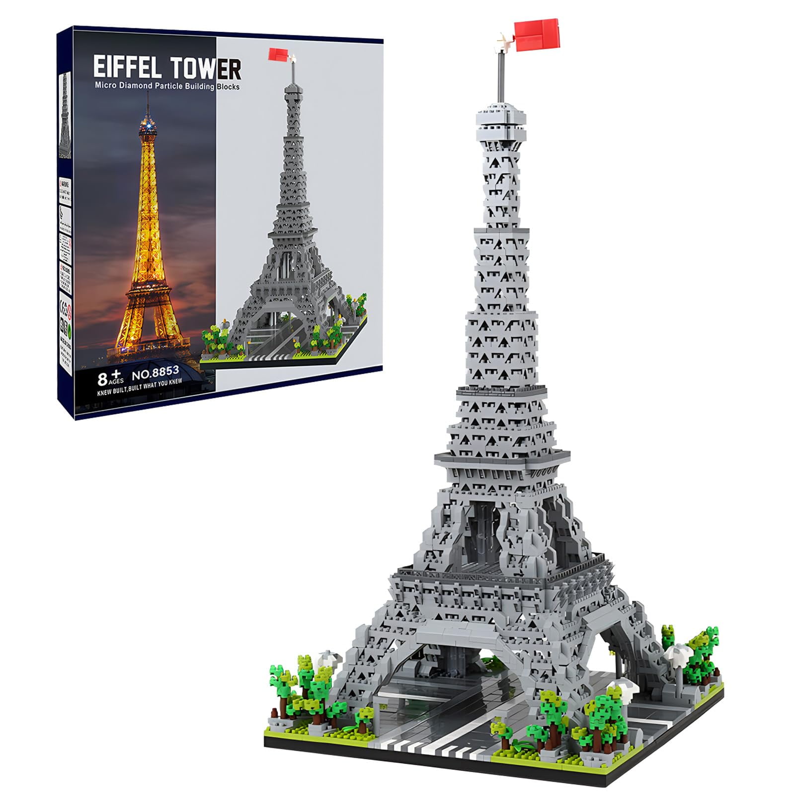 Set De Bloques De Construcción Csnrhg, Torre Eiffel De París, 3350 Piezas