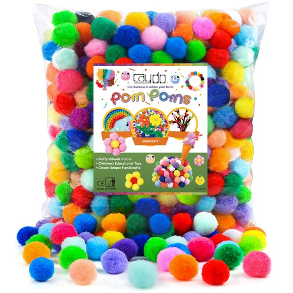 Pompones Caydo 2,5 cm 400 piezas 20 colores a granel