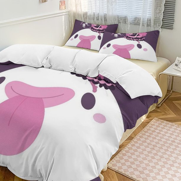 Perona Bed Duvet Cover Funny Anime Cartoon Bedding Sets Lightweight 3 Piece Comforter Sets