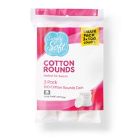 Cotton Rounds Medline Simply Soft, 300 Unidades, 100% Algodón