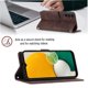 thumbnail image 2 of Funda Cartera para Samsung Galaxy A04s con Soporte y Ranuras, Resistente a Golpes y Rayones Marrón, 2 of 5