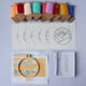 thumbnail image 3 of Kit de punzón - Kits de punzón para principiantes, posavasos, bordado, 6 patrones de punzón con herramientas, hilos, bastidor e instrucciones (circular), 3 of 8