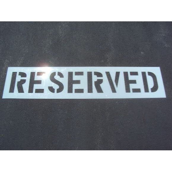 Plantilla American Striping 30 cm × 77 cm Estacionamiento Reservado