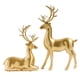 thumbnail image 2 of Pareja nórdica Deer Estatua Sentado de pie Resina Animal Escultura Reno Estatuilla Artesanía Arte para Mantle Holiday TV Gabinete Decoración del hogar, 2 of 5