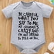 thumbnail image 1 of Newborn Infant Short Sleeve Romper "BE CAREFUL" Print Crew Neck Bodysuit Onesies For Baby Girls Toddler Summer Clothes, 1 of 5