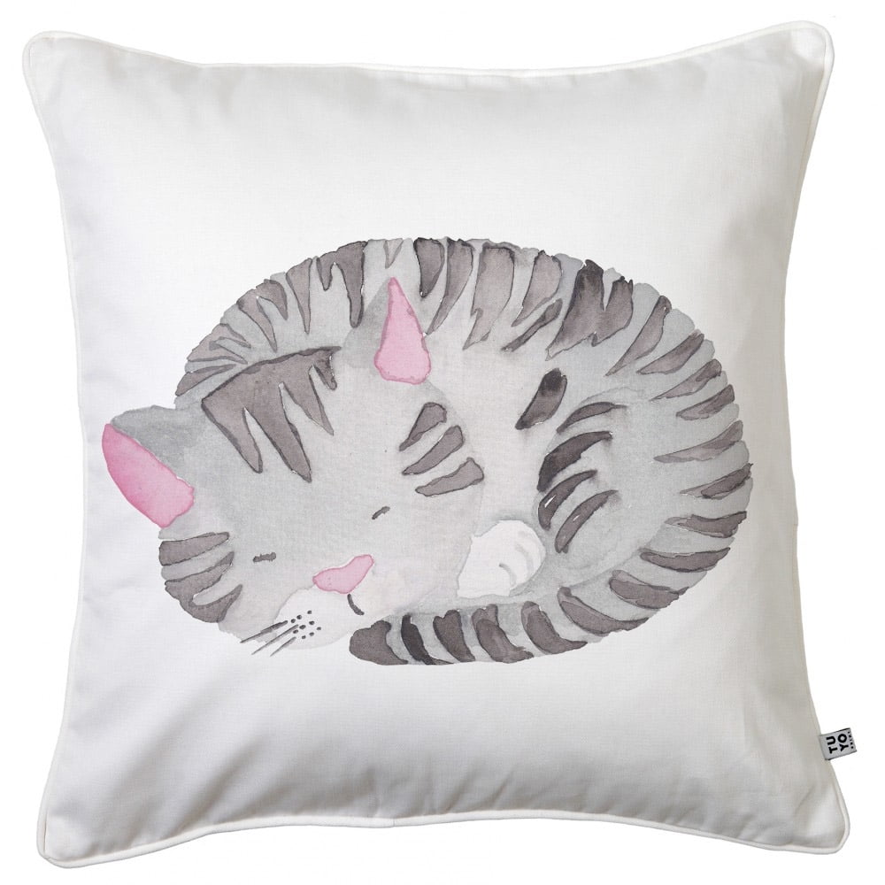 Tuyo Print - Cojín Gato Acuarela 45x45