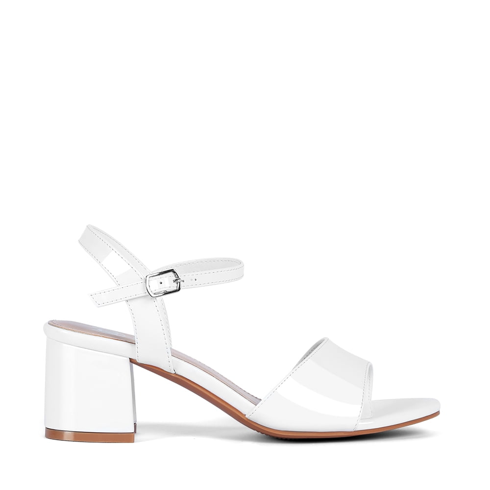 Sandalia Casual Taco Blanca Mujer Weide Gh64