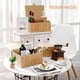 thumbnail image 2 of Juego De Cajas De Almacenamiento Con Forro Tejido Decorativo De Bambú, 2 of 9