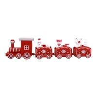 Magideal - , Adorno De Tren De Escritorio, Decoración Navideña Encantadora, Juguete Para Niños, Adorno Para Pastel, Para Mesa, Fes Rojo