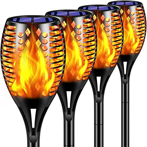 Luces solares TomCare mejoradas, impermeables, parpadeantes, 43 cm