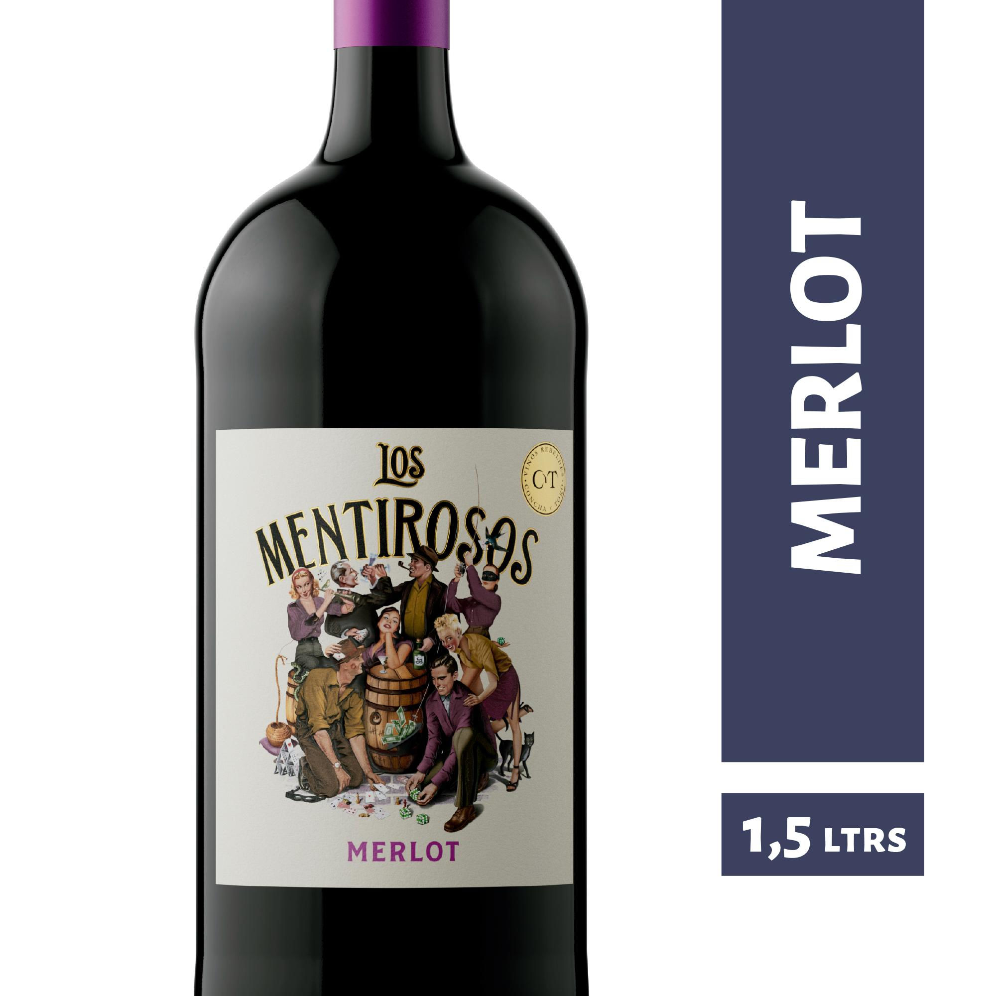 Vino Tinto Merlot 12° Botella 1,5 ml Los Mentirosos