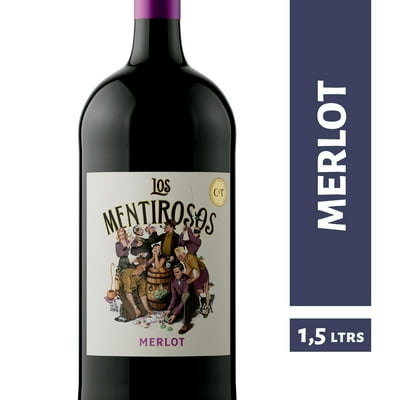 Vino Tinto Merlot 12° Botella 1,5 Ml Los Mentirosos