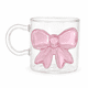 thumbnail image 1 of Taza De Cristal Con Lazo Rosa Resistente Calor Y Frío, 1 of 6