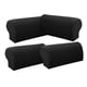 thumbnail image 1 of Sofá reposabrazos elástico de 2 pares cubre sillón fundas protector negro, 1 of 4