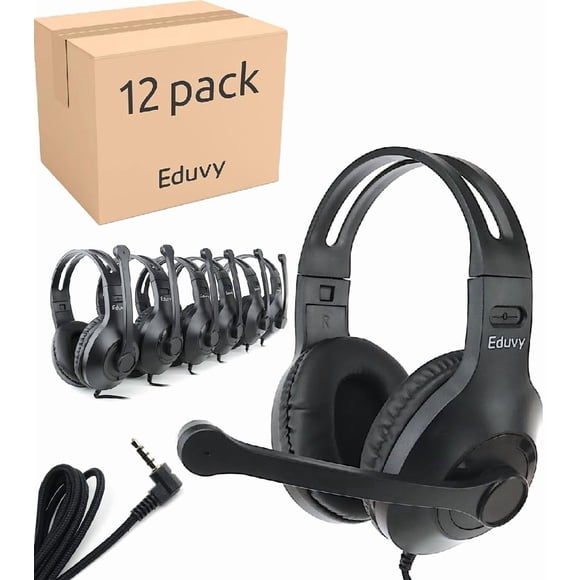 Auriculares Eduvy Espired con micrófono para aula (paquete de 12)