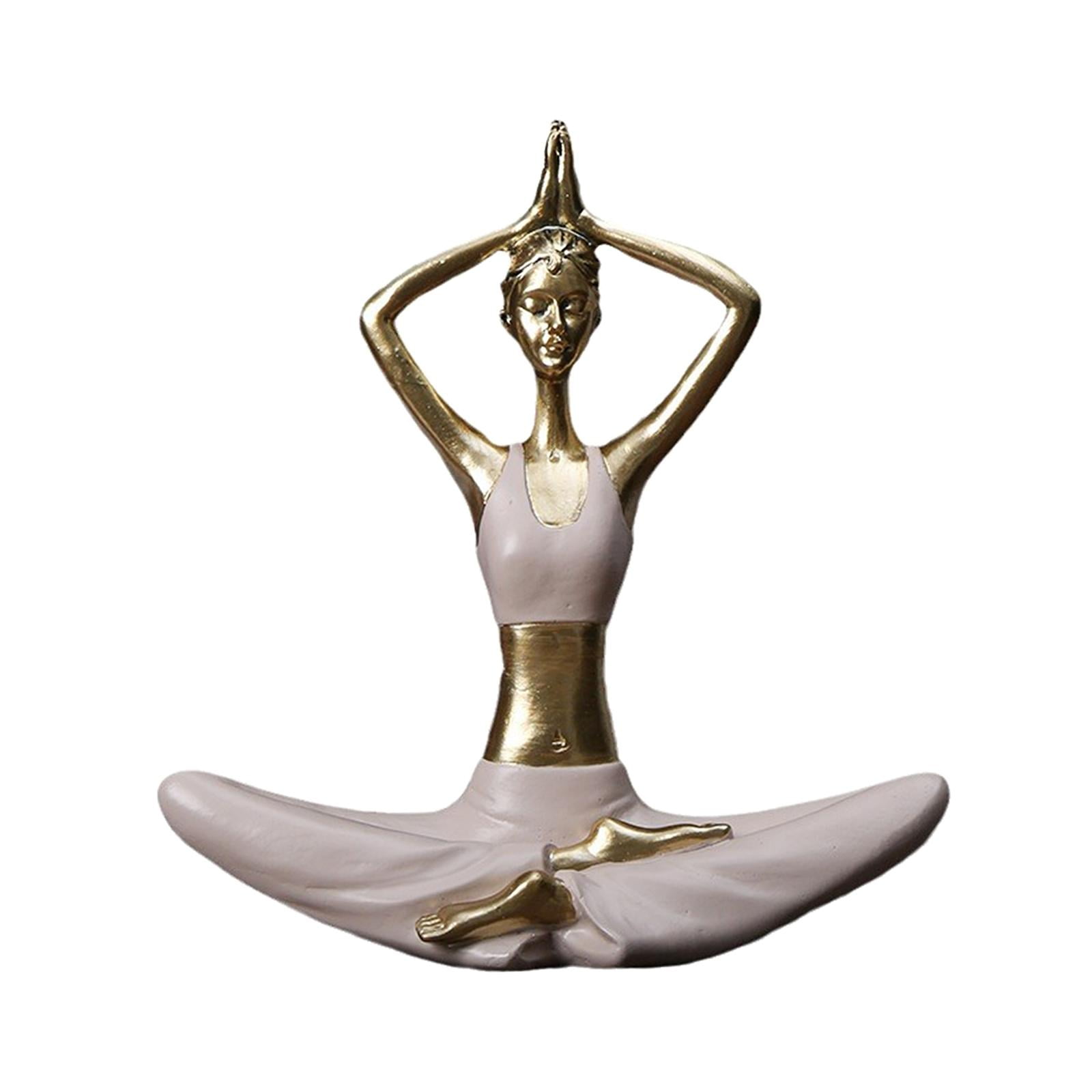 Magideal - Estatua De Yoga Estatua De Dama De Yoga Adorno Decorativo Estatua De Pose De Yoga Escultura De Yoga Para Estudio De Yoga, Regalo De Escritorio Para , Estilo Un Estilo A