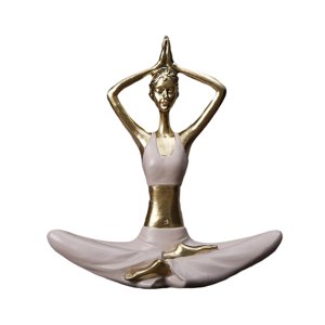 Magideal - Estatua De Yoga Estatua De Dama De Yoga Adorno Decorativo Estatua De Pose De Yoga Escultura De Yoga Para Estudio De Yoga, Regalo De Escritorio Para , Estilo Un Estilo A