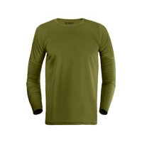 Snix - Polera Deportiva Infantil Dry Fit Manga Larga Verde Musgo Talla 12