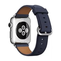 Genérico - Correa Cuero Compatible Iwatch Apple Watch 42/44/45Mm Azul