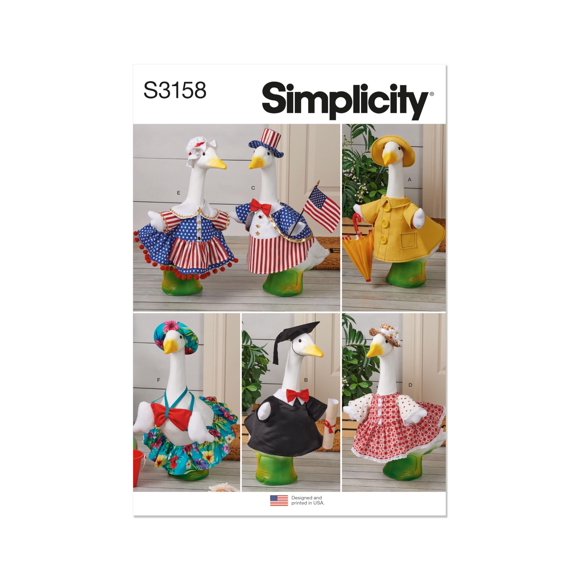 Patrón de Costura Simplicity S3158 Ropa para Gansos Talla Única