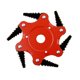 thumbnail image 4 of Cortador De Cabeza De Cortacésped De Acero 65MN Suministros Universales Para Patio De Césped Rojo, 4 of 5
