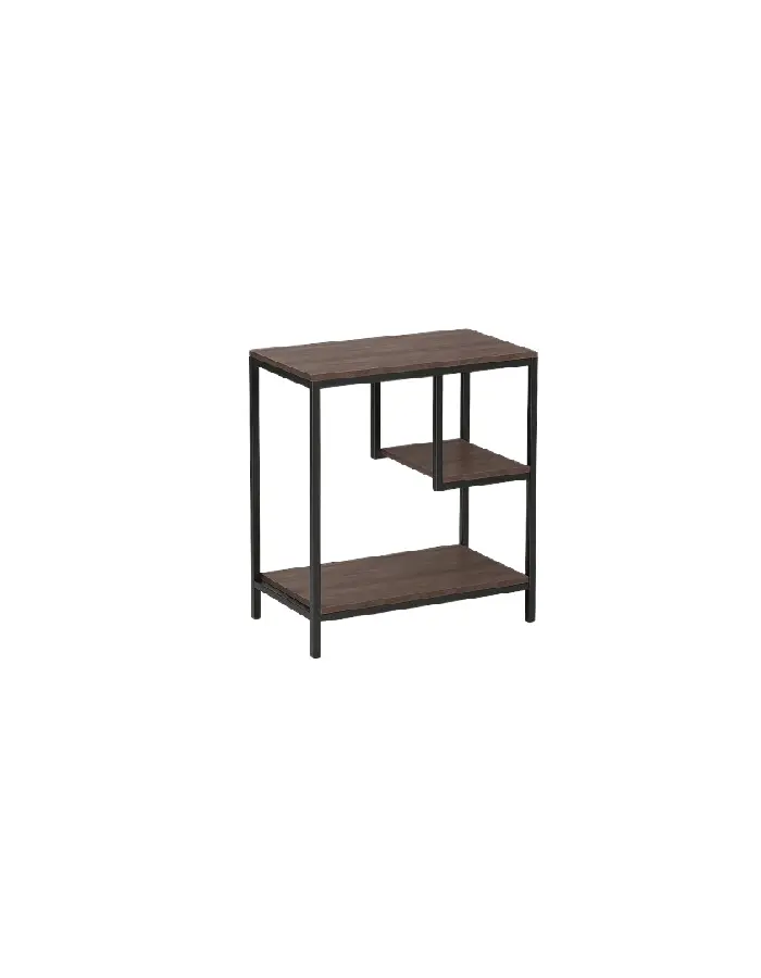 Moad - Mesa Auxiliar De 3 Niveles Con Estantes Abiertos