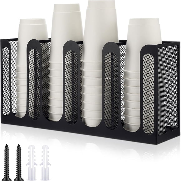 Dispensador de Vasos Maxcheck de Malla Metálica con 4 Compartimentos