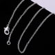 thumbnail image 3 of Paquete de 30 cadenas para collar con cierres de langosta, dijes de cadena de cobre bañados en plata, cadenas de serpiente cruzadas para hacer tú mismo, cadena de cable a granel para hacer joyas, colg, 3 of 5