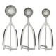 thumbnail image 1 of Juego de cucharas para masa de galletas KitchenAid de acero inoxidable negro, 1 of 3