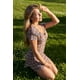 thumbnail image 4 of Vestido Mini Vintage Casual con Espalda Abierta y Rayas a Cuadros Marrones, 4 of 5