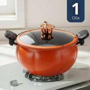 Line - Olla De Micro Presión De Calabaza Antiadherente 7 Litros Color Naranja