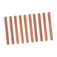Magideal - 10 Piezas Varillas Redondas De Madera Varillas Para Manualidades Barras De Madera Maciza Resistente Multifuncional Adecuadas Para Carpintería Artes Diy Decoración Del Hogar 1X10 Cm