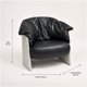 thumbnail image 3 of Sillón Lorenzo Individual Ecocuero Estructura Curva De Acero Negro Liso, 3 of 8