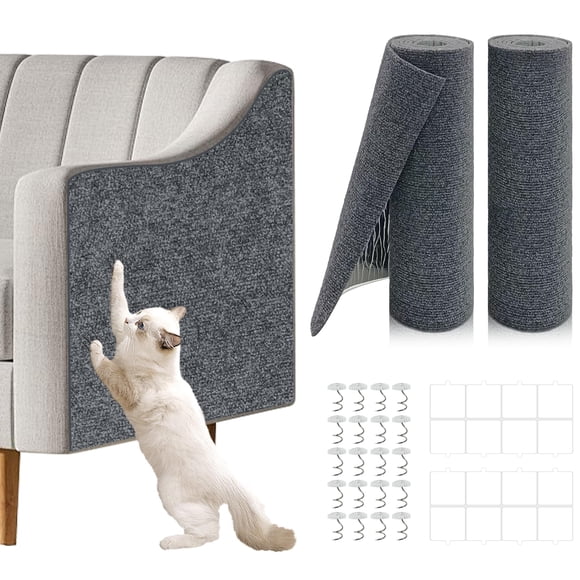 Alfombrilla Rascadora para Gatos Giomre 200x40cm Autoadhesiva 2 piezas